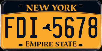 NY license plate FDI5678