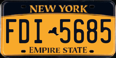 NY license plate FDI5685