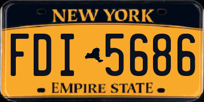 NY license plate FDI5686