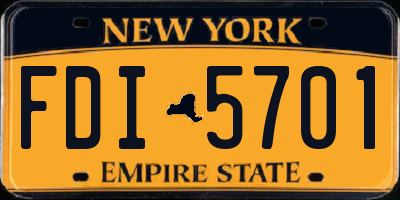 NY license plate FDI5701