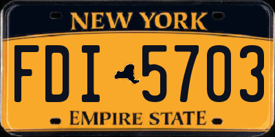 NY license plate FDI5703