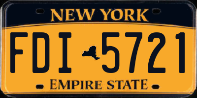 NY license plate FDI5721