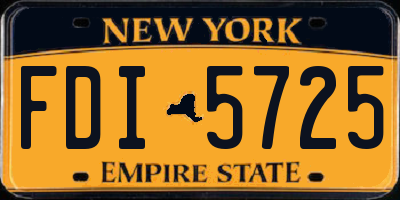 NY license plate FDI5725