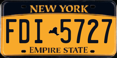 NY license plate FDI5727