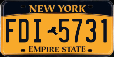 NY license plate FDI5731