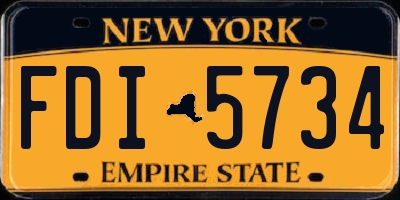 NY license plate FDI5734