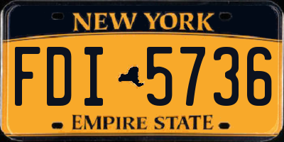 NY license plate FDI5736