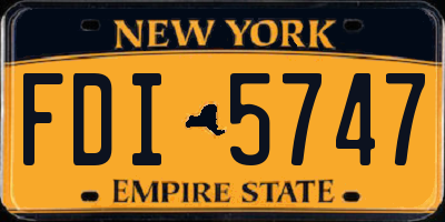 NY license plate FDI5747