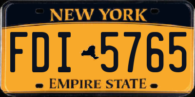 NY license plate FDI5765