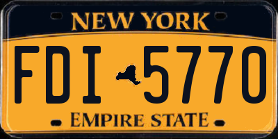 NY license plate FDI5770