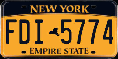 NY license plate FDI5774
