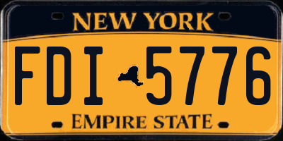 NY license plate FDI5776
