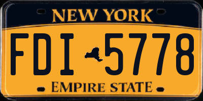 NY license plate FDI5778