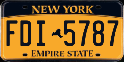 NY license plate FDI5787
