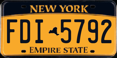 NY license plate FDI5792