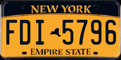 NY license plate FDI5796