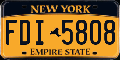 NY license plate FDI5808