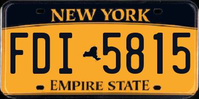 NY license plate FDI5815