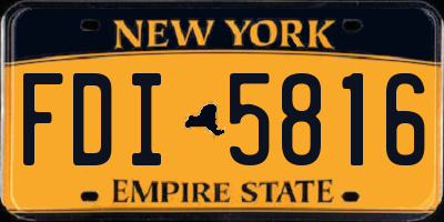NY license plate FDI5816