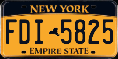 NY license plate FDI5825