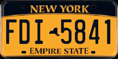 NY license plate FDI5841