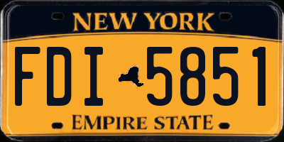 NY license plate FDI5851