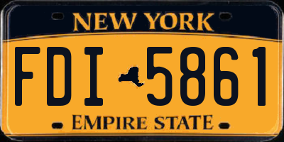 NY license plate FDI5861