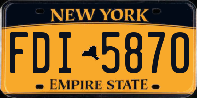 NY license plate FDI5870
