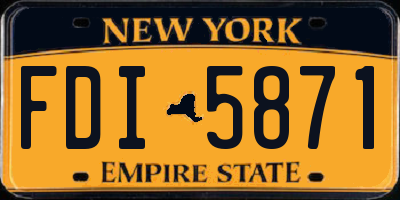 NY license plate FDI5871
