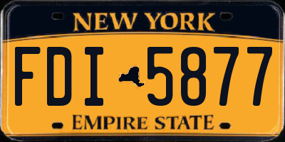 NY license plate FDI5877