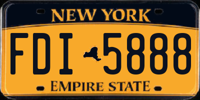 NY license plate FDI5888