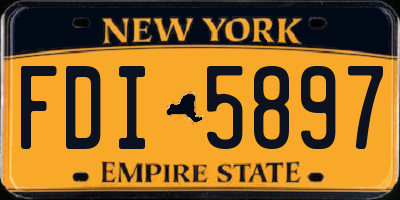 NY license plate FDI5897