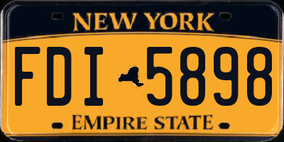 NY license plate FDI5898