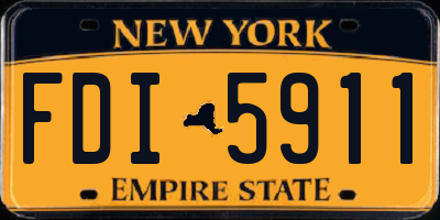 NY license plate FDI5911