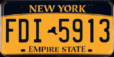 NY license plate FDI5913