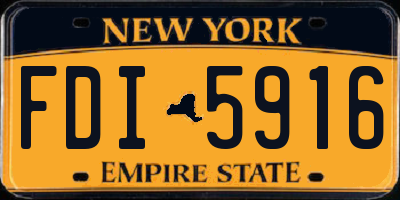 NY license plate FDI5916