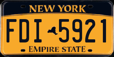 NY license plate FDI5921