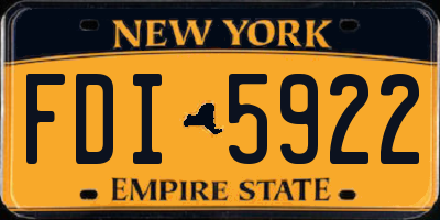 NY license plate FDI5922