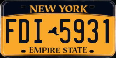 NY license plate FDI5931
