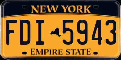 NY license plate FDI5943