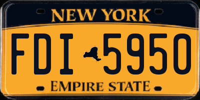 NY license plate FDI5950