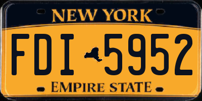 NY license plate FDI5952