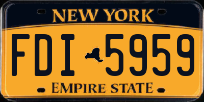NY license plate FDI5959