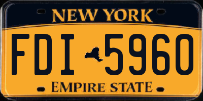 NY license plate FDI5960