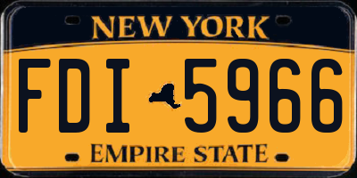 NY license plate FDI5966