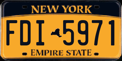 NY license plate FDI5971