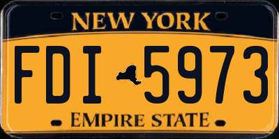 NY license plate FDI5973