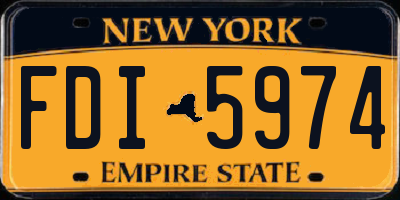 NY license plate FDI5974