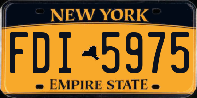 NY license plate FDI5975