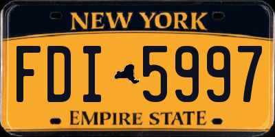 NY license plate FDI5997
